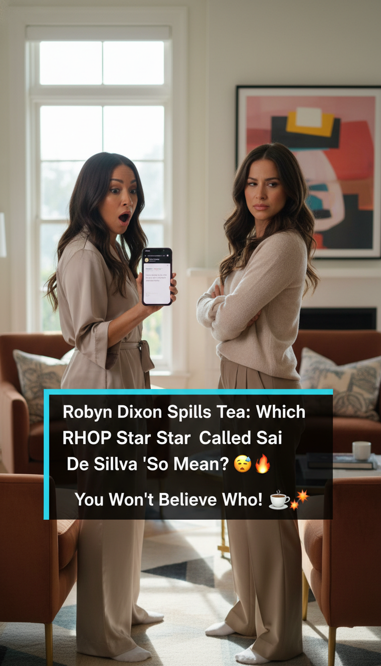 Robyn Dixon Spills Tea: Which RHOP Star Called Sai De Silva ‘So Mean’? 😳🔥 You Won’t Believe Who! ☕️💥