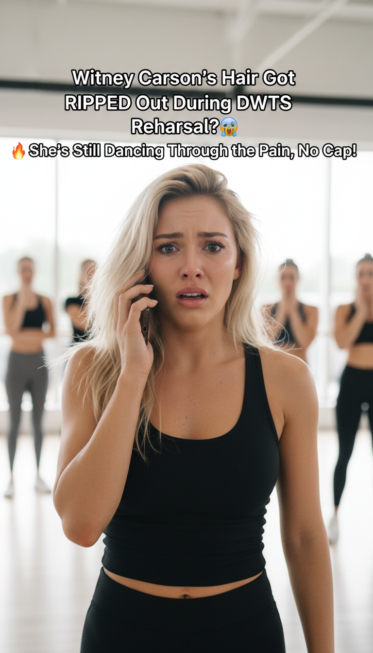 Witney Carson’s Hair Got RIPPED Out During DWTS Rehearsal?! 😱🔥 She’s Still Dancing Through the Pain, No Cap!