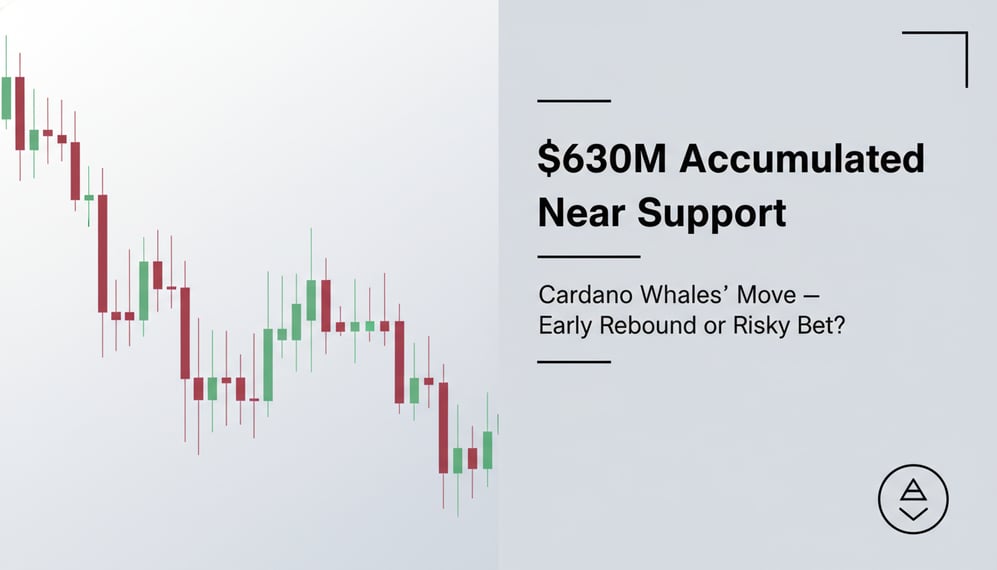 Cardano Whales Accumulate $630M Near Support: Early Rebound or Risky Bet?