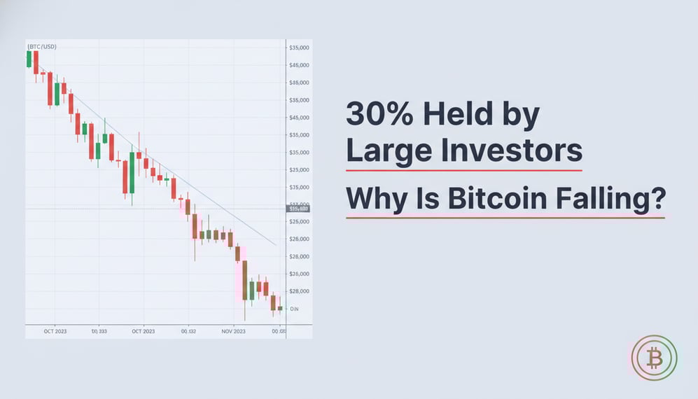Why Is Bitcoin’s Price Falling Despite 30% Being Held by Large Investors?