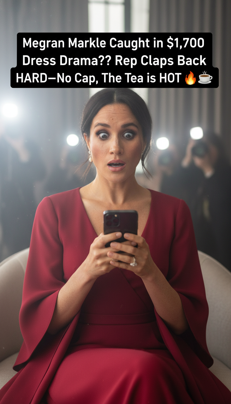 Meghan Markle Caught in $1,700 Dress Drama?! Rep Claps Back HARD—No Cap, The Tea is HOT 🔥☕