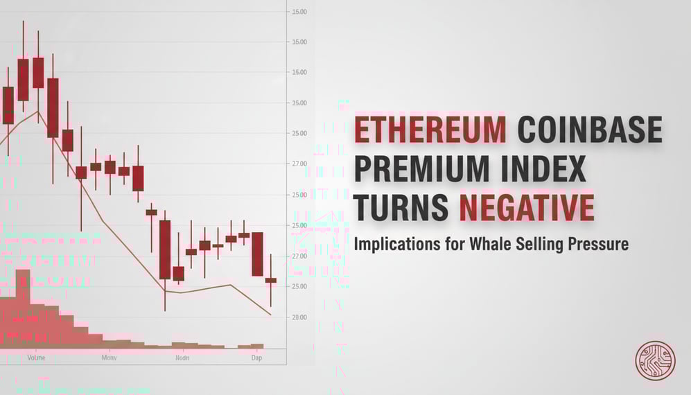 Ethereum Coinbase Premium Index Turns Negative: What This Means for Whale Selling Pressure