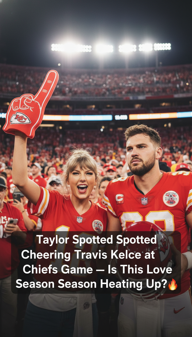 Taylor Swift Spotted Cheering Travis Kelce at Chiefs Game — Is This Love Season Heating Up? 🔥🏈☕️