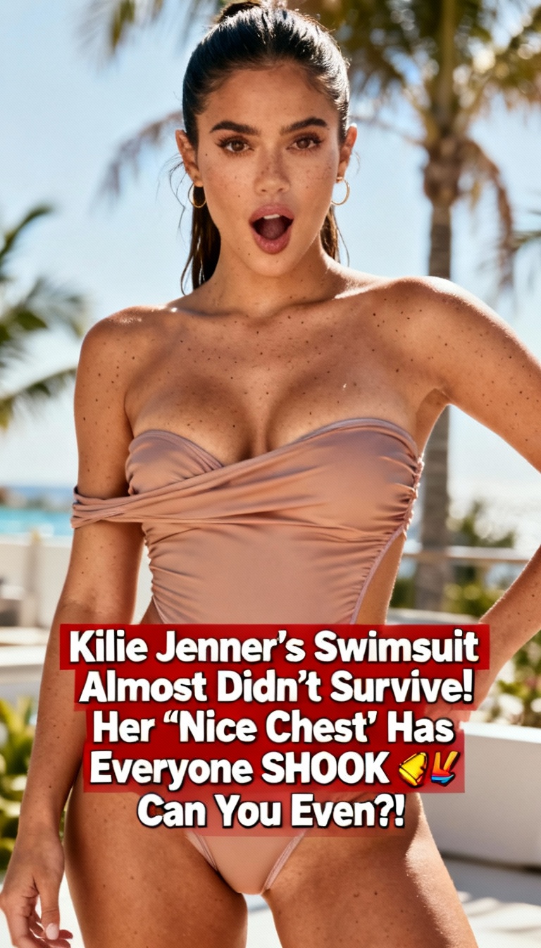 Kylie Jenner’s Swimsuit Almost Didn’t Survive! Her ‘Nice Chest’ Has Everyone SHOOK 🔥👙 Can You Even?!