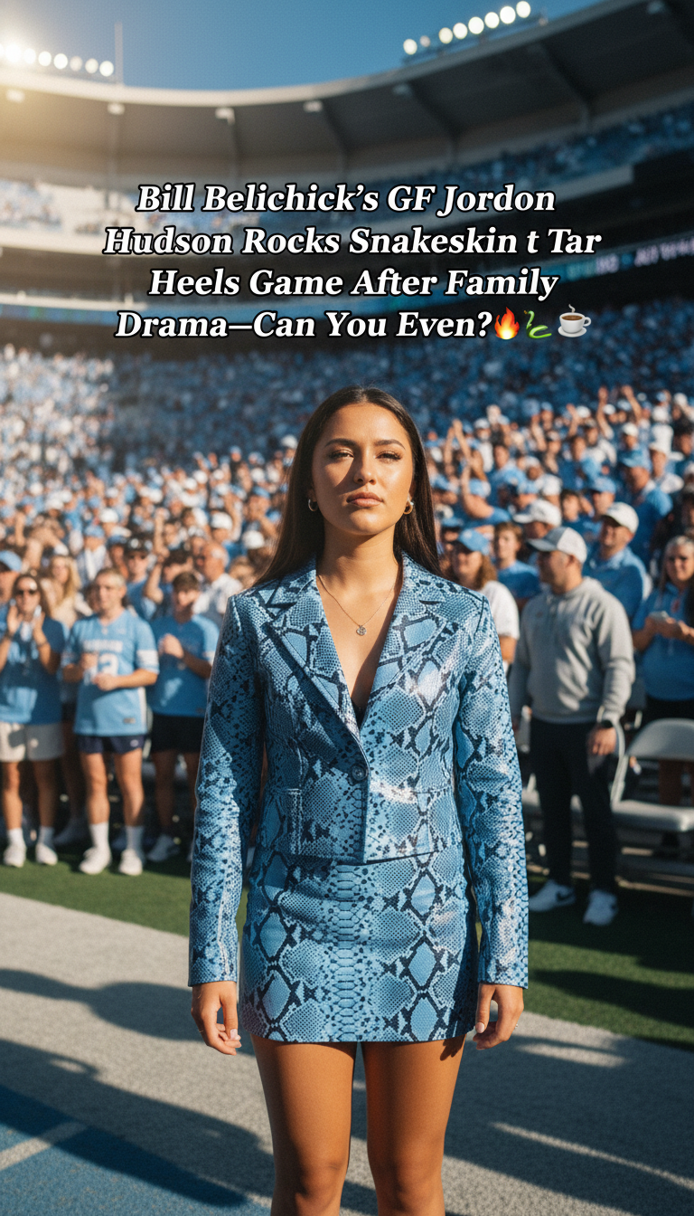 Bill Belichick’s GF Jordon Hudson Rocks Snakeskin at Tar Heels Game After Family Drama—Can You Even?! 🐍🔥☕