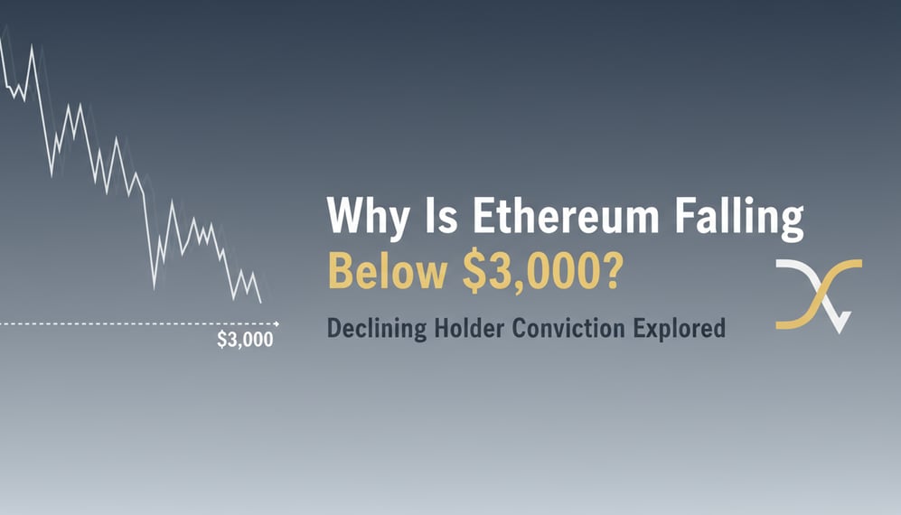 Why Is Ethereum Falling Below $3,000? Declining Holder Conviction Explored