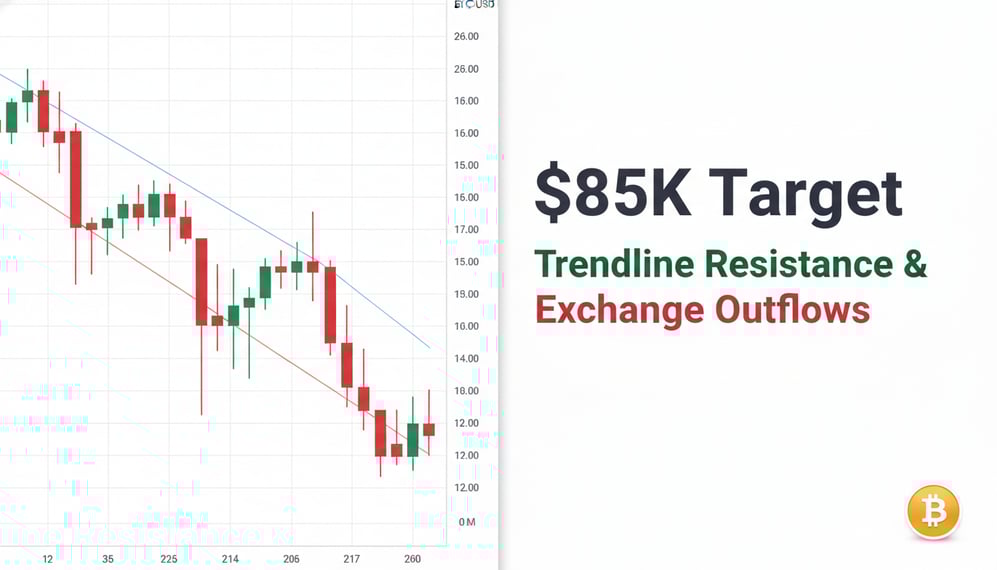 Why Is Bitcoin Falling Toward $85K Amid Trendline Resistance and Exchange Outflows?