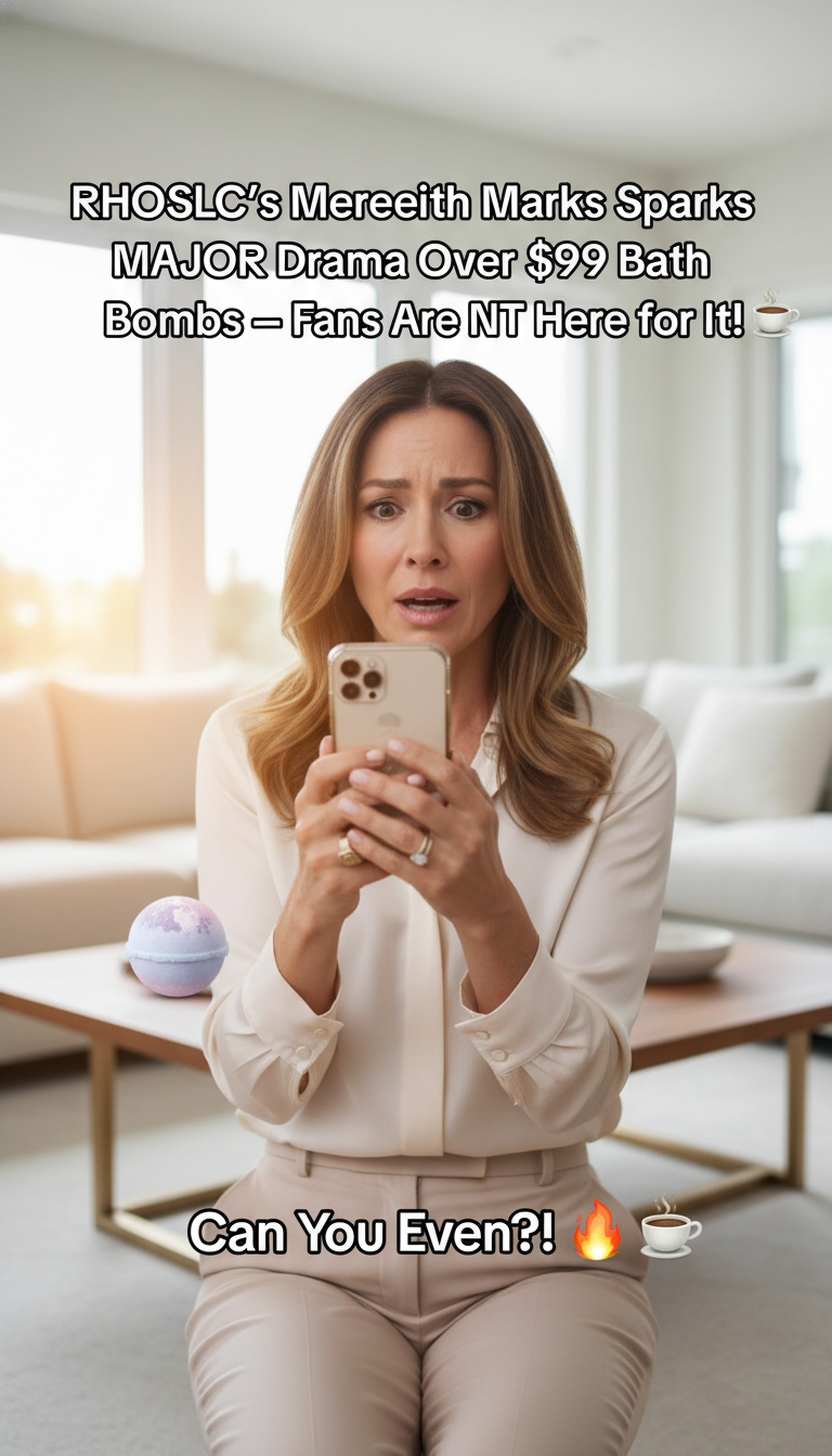 RHOSLC’s Meredith Marks Sparks MAJOR Drama Over $99 Bath Bombs — Fans Are NOT Here for It! ☕🔥 Can You Even?!