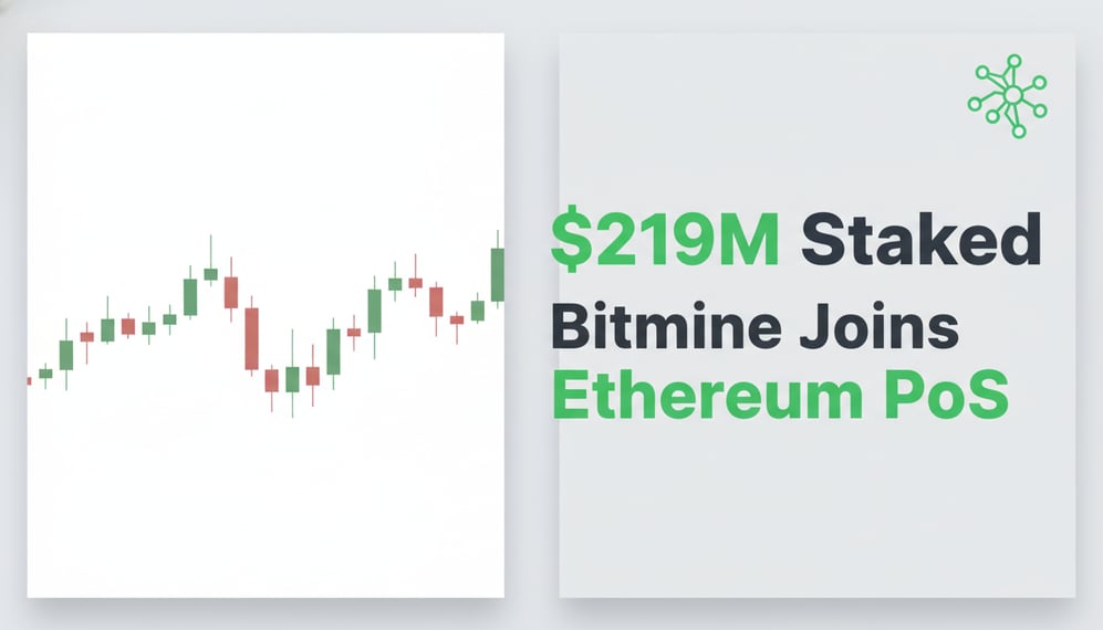 Bitmine Stakes $219M in ETH, Joining Ethereum’s Proof-of-Stake Network