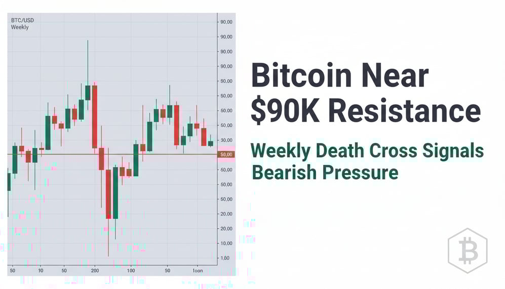 Bitcoin Faces Key Resistance at $90K Amid Bearish Patterns and Weekly Death Cross
