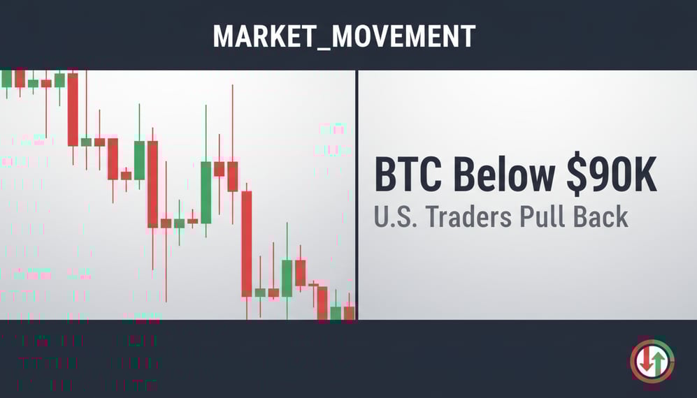 Why Are U.S. Traders Pulling Back as Bitcoin Falls Below $90K?