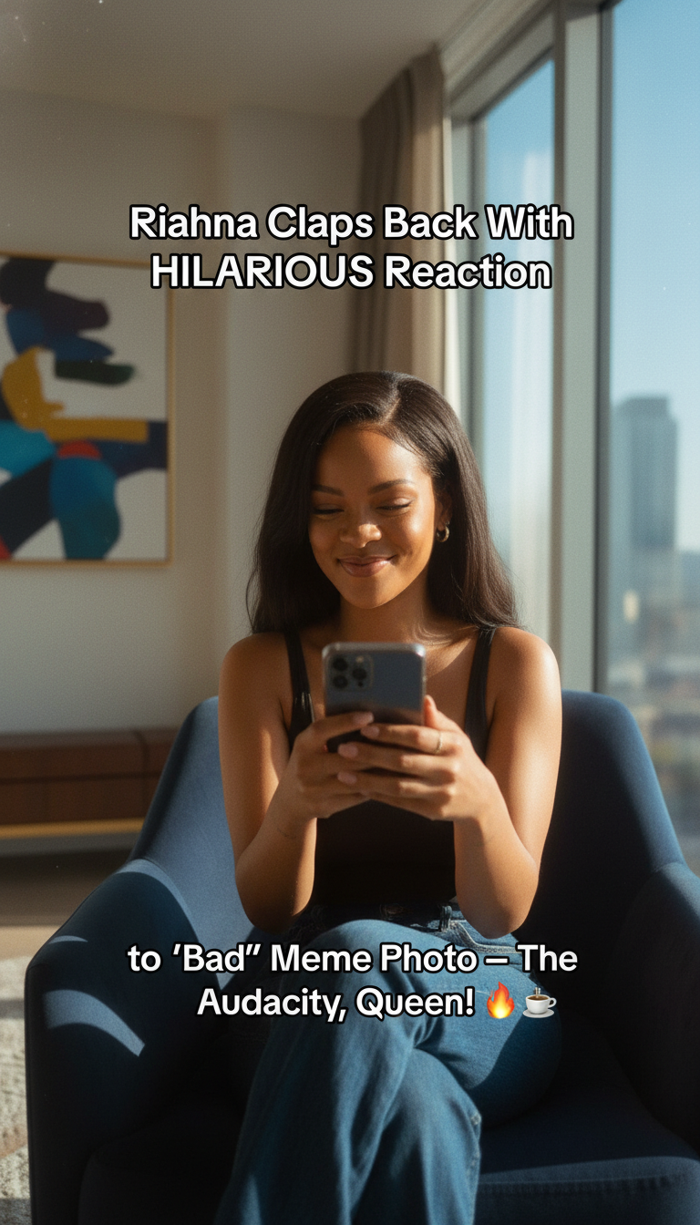 Rihanna Claps Back With HILARIOUS Reaction to ‘Bad’ Meme Photo — The Audacity, Queen! ☕🔥