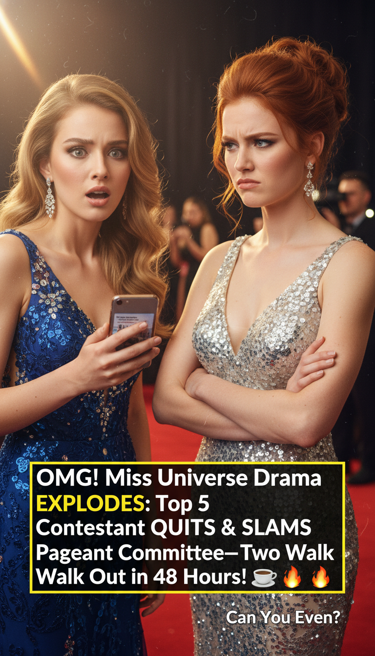 OMG! Miss Universe Drama EXPLODES: Top 5 Contestant QUITS & SLAMS Pageant Committee—Two Walk Out in 48 Hours! ☕🔥 Can You Even?!