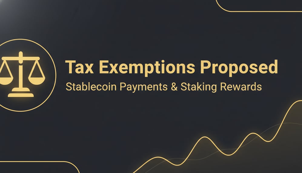 US Lawmakers Propose Tax Exemptions for Small Stablecoin Payments and Staking Rewards