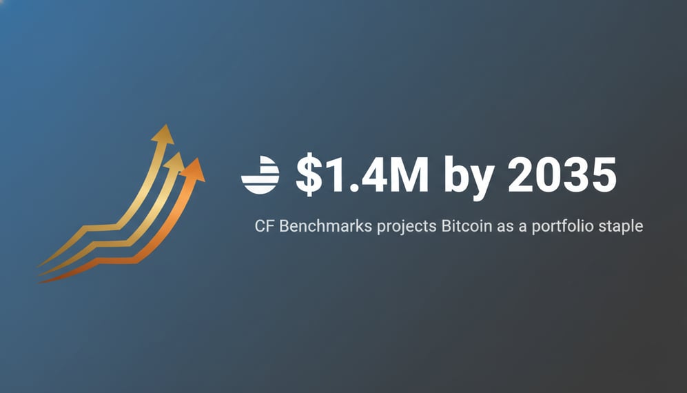 CF Benchmarks Projects Bitcoin at $1.4M by 2035, Calls It a Portfolio Staple