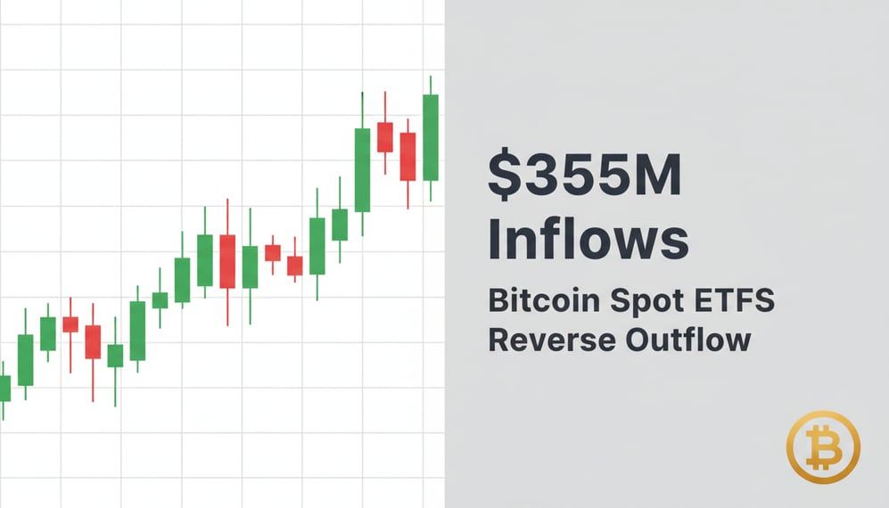 Spot Bitcoin ETFs Reverse 7-Day Outflow with $355M Inflows Amid Improving Liquidity