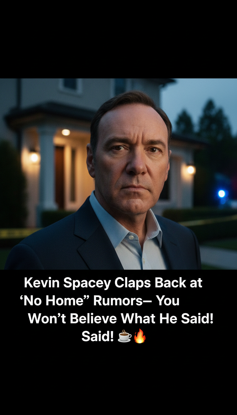 Kevin Spacey Claps Back at ‘No Home’ Rumors—You Won’t Believe What He Said! ☕🔥