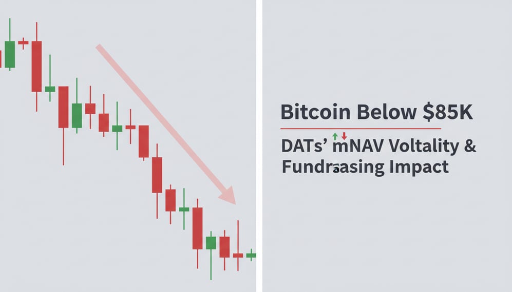 How Bitcoin’s Drop Below $85K Impacts DATs’ mNAV Volatility and Fundraising