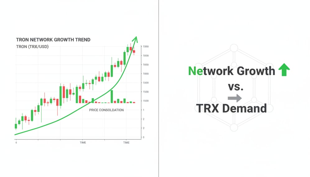 Why TRON’s Expanding Network Growth Contrasts with Flat TRX Demand