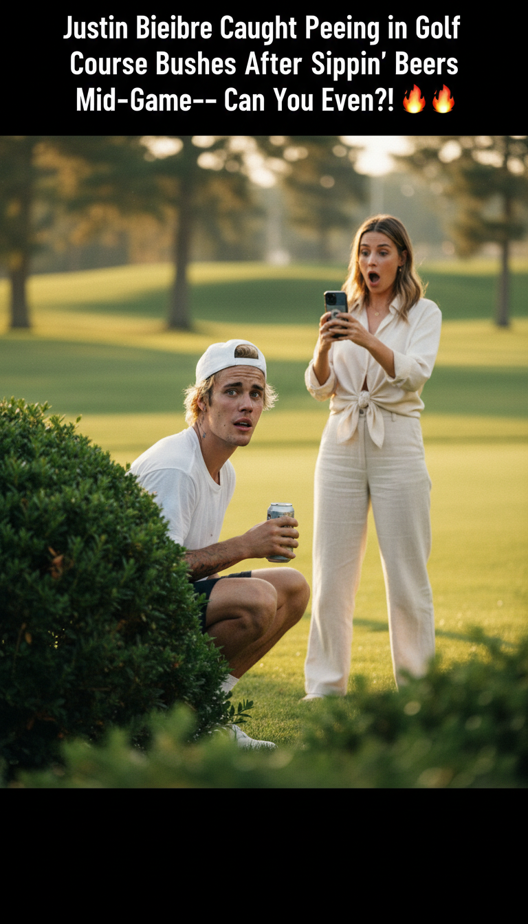 Justin Bieber Caught Peeing in Golf Course Bushes After Sippin’ Beers Mid-Game—Can You Even?! ☕🔥