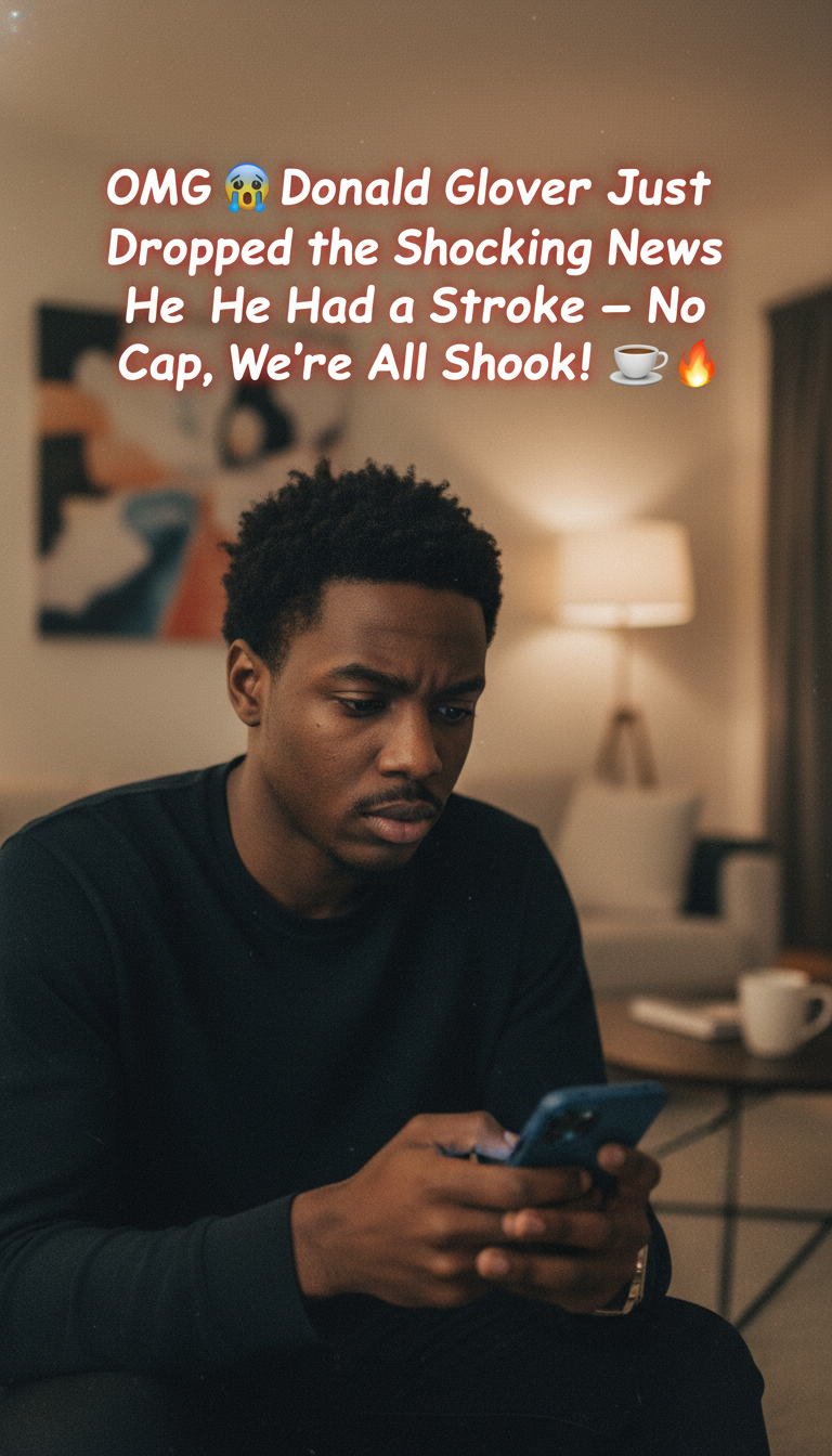 OMG 😱 Donald Glover Just Dropped the Shocking News He Had a Stroke — No Cap, We’re All Shook! ☕🔥