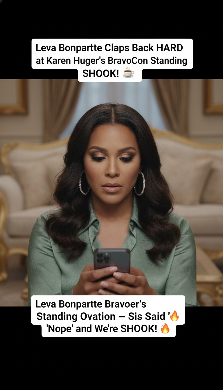 Leva Bonaparte Claps Back HARD at Karen Huger’s BravoCon Standing Ovation — Sis Said ‘Nope’ and We’re SHOOK! ☕🔥