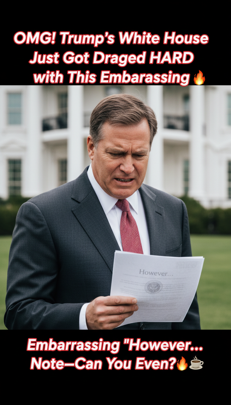 OMG! Trump’s White House Just Got Dragged HARD with This Embarrassing ‘However…’ Note—Can You Even?! ☕🔥