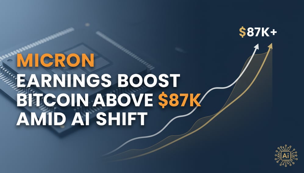 How Did Micron’s Earnings Boost Bitcoin Above $87,000 Amid AI Market Shifts?