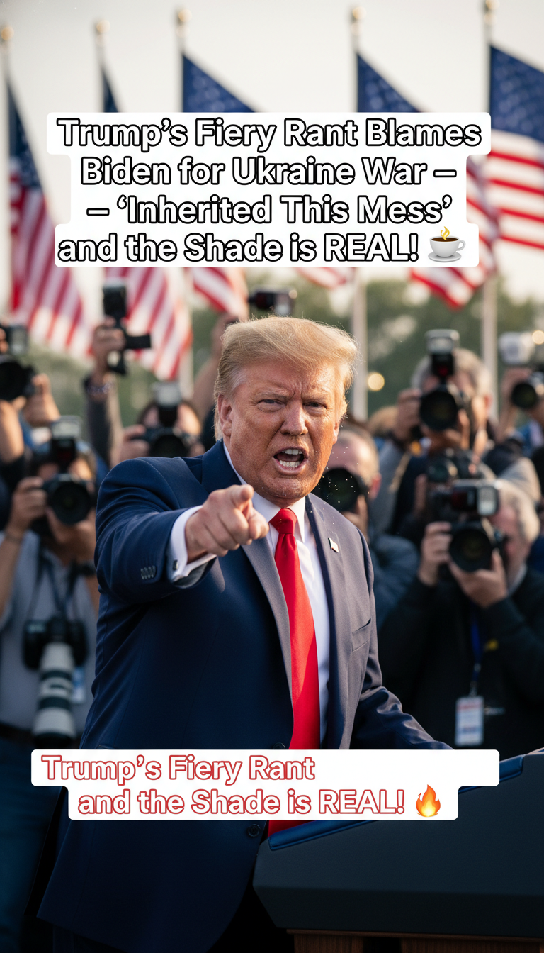 Trump’s Fiery Rant Blames Biden for Ukraine War — ‘Inherited This Mess’ and the Shade is REAL! ☕🔥