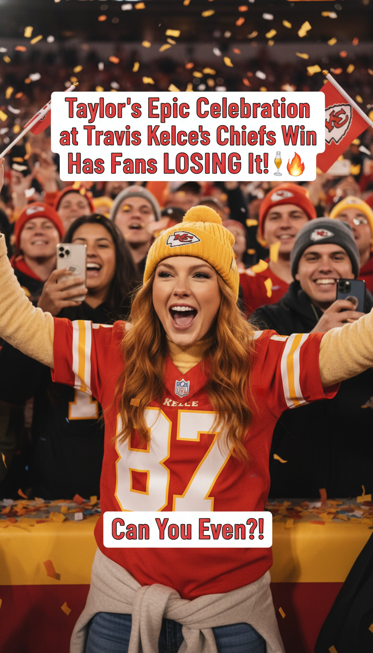 Taylor Swift’s Epic Celebration at Travis Kelce’s Chiefs Win Has Fans LOSING It! 🔥🍾 Can You Even?!