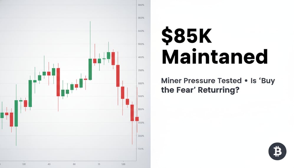 Bitcoin Maintains $85K Despite Miner Pressure – Is 'Buy the Fear' Returning?