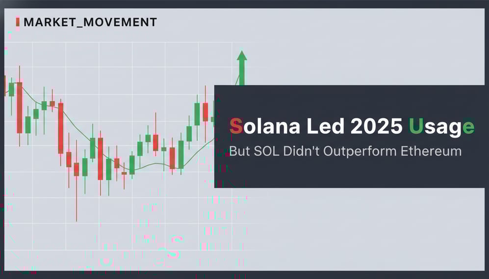 Why Solana Led 2025 Usage but SOL Didn’t Outperform Ethereum