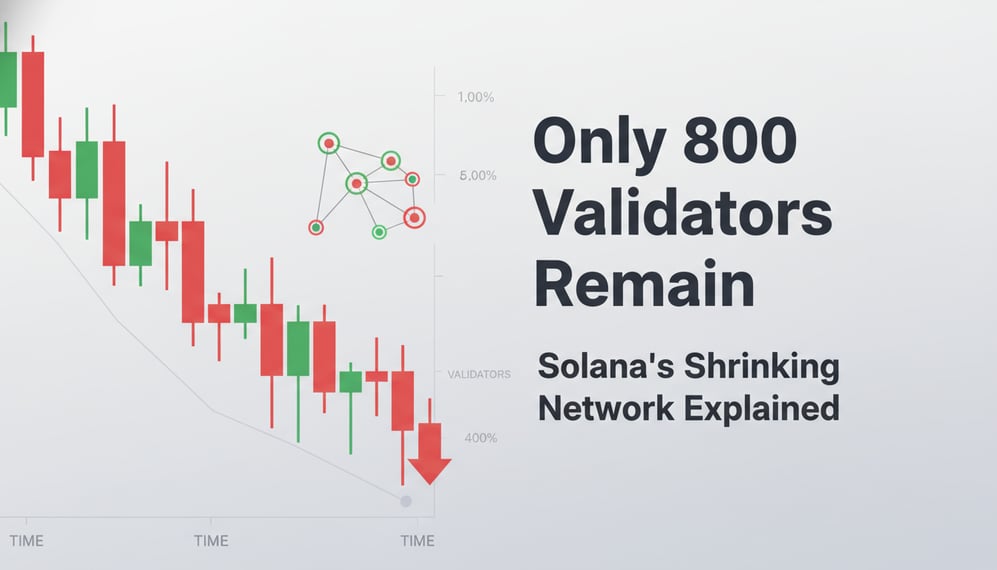 Solana’s Shrinking Validator Network: Why Only 800 Nodes Remain and What It Means