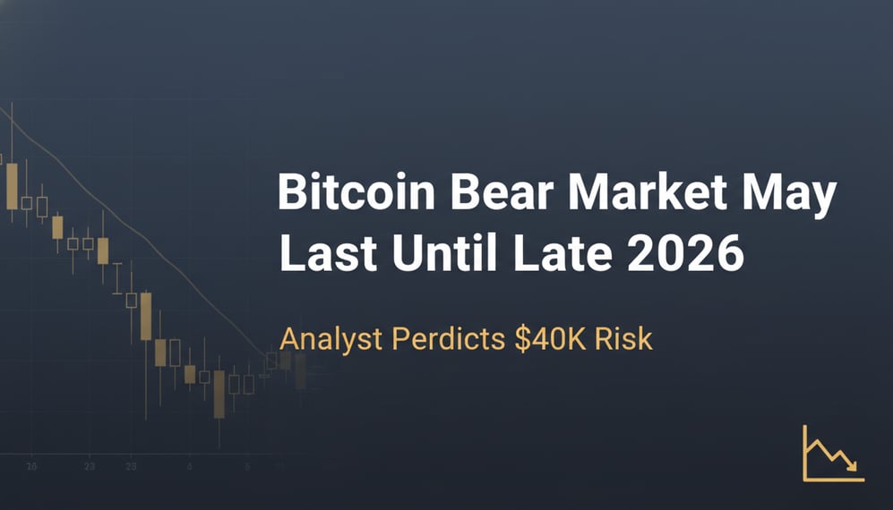 Bitcoin Bear Market May Last Until Late 2026, Analyst Predicts $40K Risk