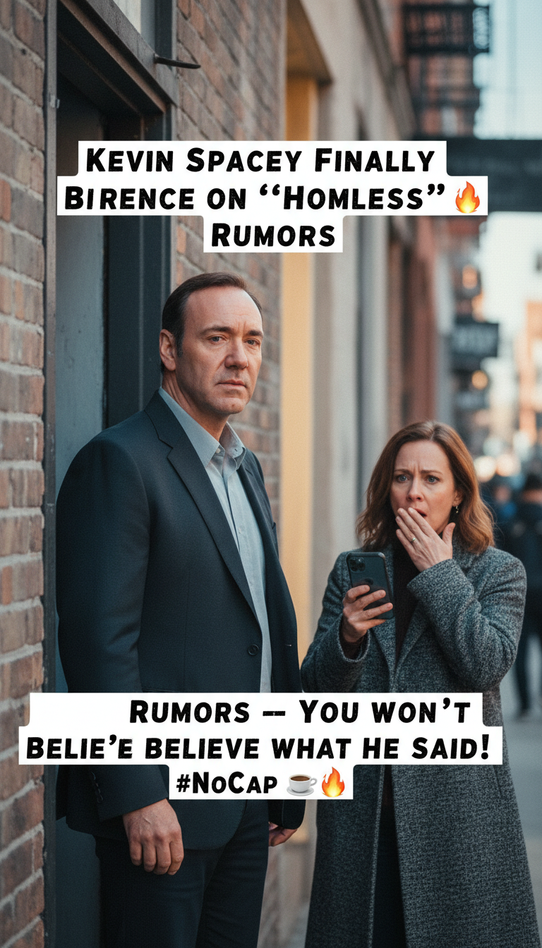 Kevin Spacey Finally Breaks Silence on ‘Homeless’ Rumors — You Won’t Believe What He Said! ☕🔥 #NoCap