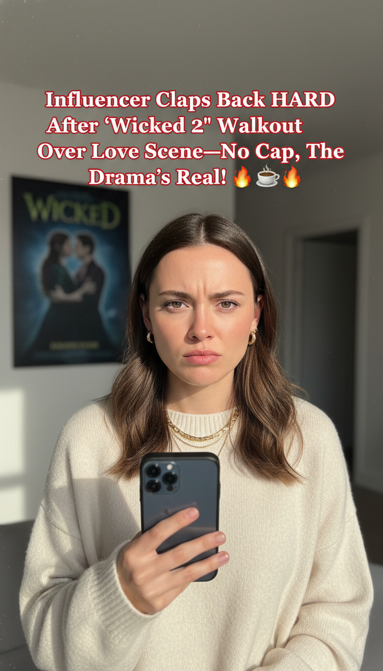 Influencer Claps Back HARD After ‘Wicked 2’ Walkout Over Love Scene—No Cap, The Drama’s Real! ☕🔥