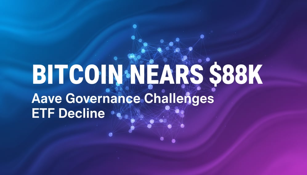 Bitcoin Edges Toward $88K Amid Aave Governance Challenges and ETF Decline