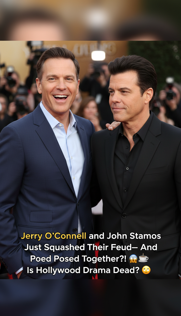 Jerry O’Connell and John Stamos Just Squashed Their Feud—And Posed Together?! 😱☕ Is Hollywood Drama Dead?!