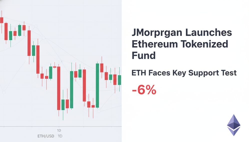 JPMorgan Launches Ethereum Tokenized Fund as ETH Faces Key Support Test