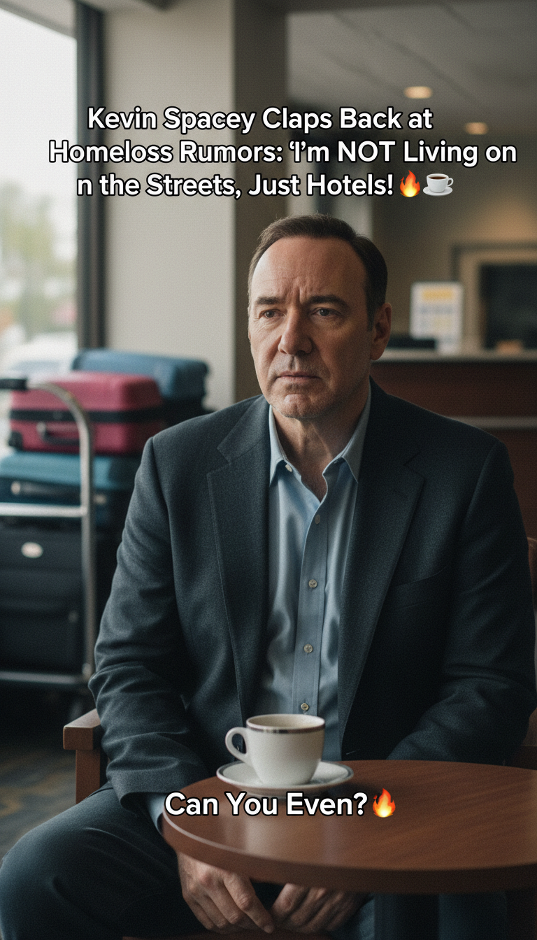 Kevin Spacey Claps Back at Homeless Rumors: ‘I’m NOT Living on the Streets, Just Hotels!’ ☕🔥 Can You Even?!