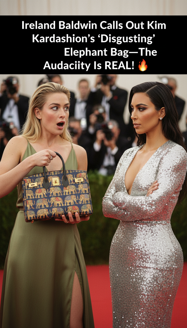 Ireland Baldwin Calls Out Kim Kardashian’s ‘Disgusting’ Elephant Birkin Bag—The Audacity Is REAL! ☕🔥