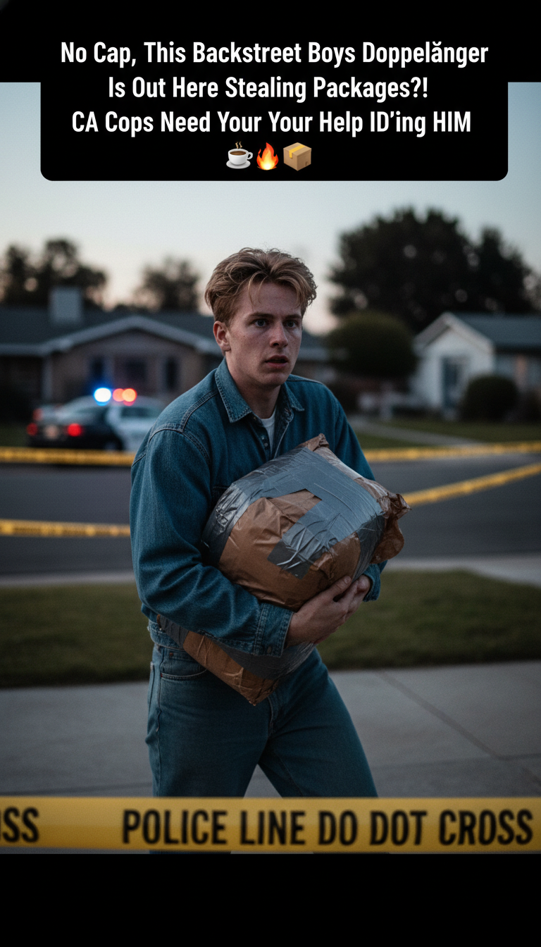 No Cap, This Backstreet Boys Doppelgänger Is Out Here Stealing Packages?! CA Cops Need Your Help ID’ing HIM ☕🔥📦