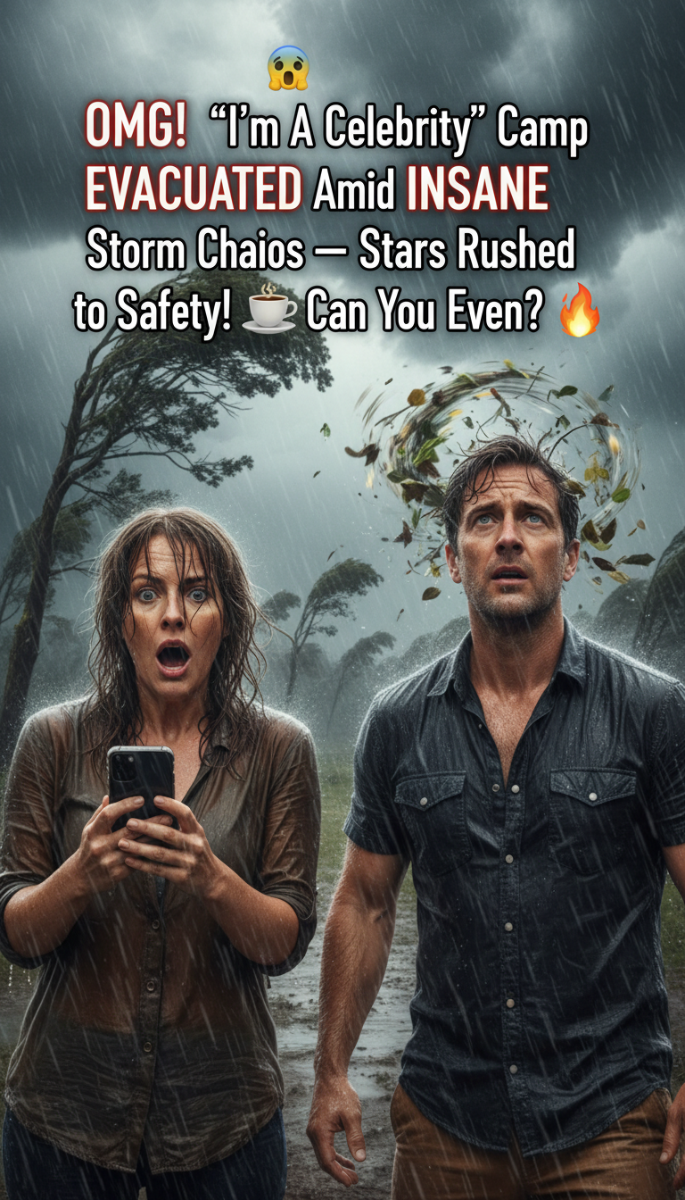 OMG! 😱 ‘I’m A Celebrity’ Camp EVACUATED Amid INSANE Storm Chaos — Stars Rushed to Safety! ☕🔥 Can You Even?!