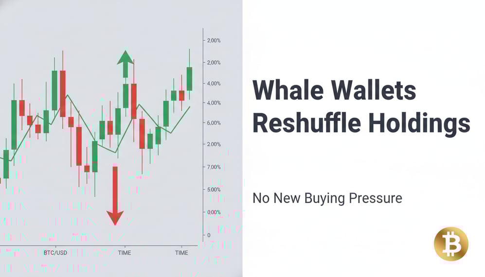 Bitcoin Whale Wallets Reshuffle Holdings Without New Buying Pressure