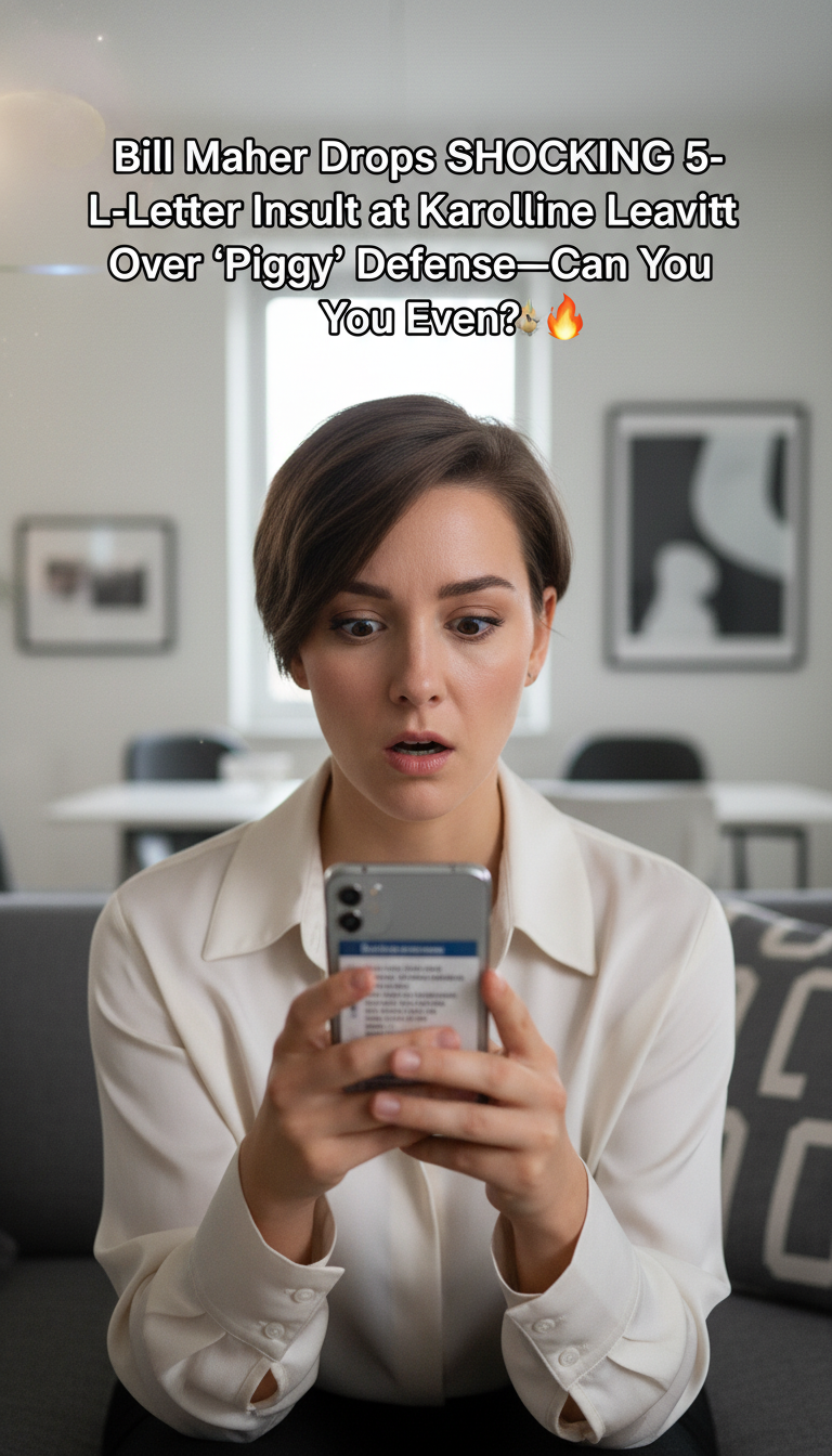 Bill Maher Drops SHOCKING 5-Letter Insult at Karoline Leavitt Over ‘Piggy’ Defense—Can You Even?! ☕🔥