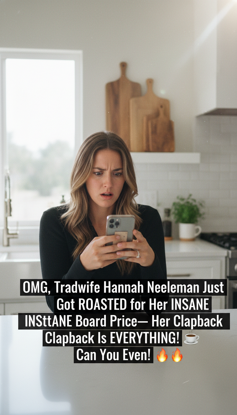 OMG, Tradwife Hannah Neeleman Just Got ROASTED for Her INSANE Cutting Board Price—Her Clapback Is EVERYTHING! ☕🔥 Can You Even?!