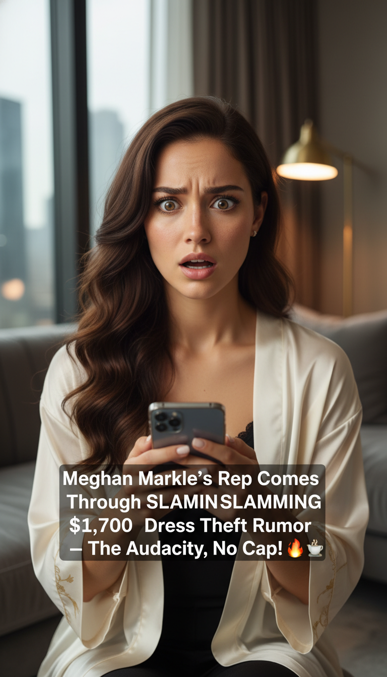 Meghan Markle’s Rep Comes Through SLAMMING $1,700 Dress Theft Rumor — The Audacity, No Cap! ☕🔥