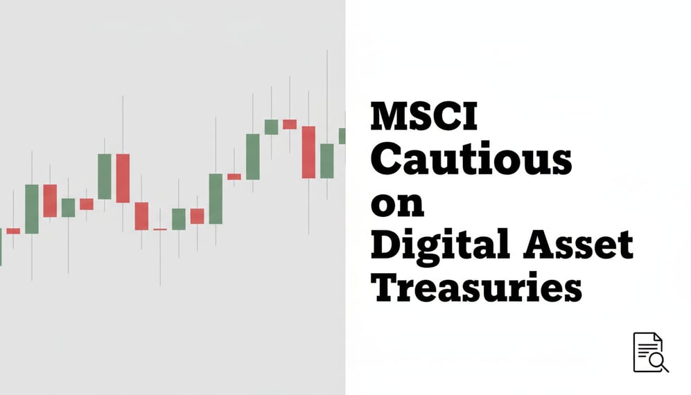Why MSCI Is Cautious About Including Digital Asset Treasuries in Indexes