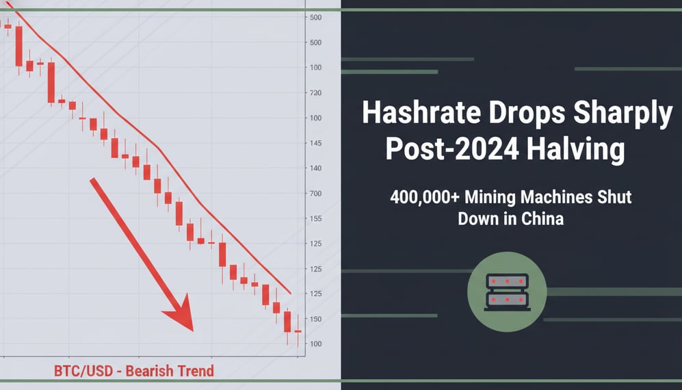 Bitcoin Hashrate Drops Sharply After 2024 Halving Amid China Mining Shutdowns