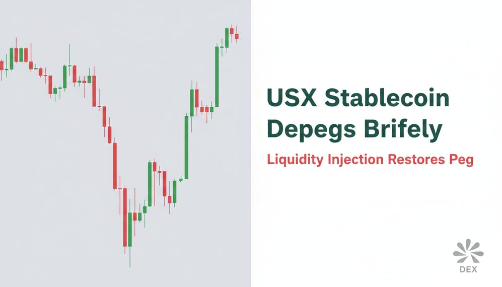 USX Stablecoin Briefly Depegs on Solana DEXs Before Liquidity Injection Restores Peg